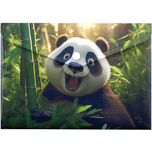 Папка-конверт на кнопке "Panda", A5, разноцветный