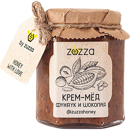 Мед-крем "Zuzza", фундук, шоколад, 240 г