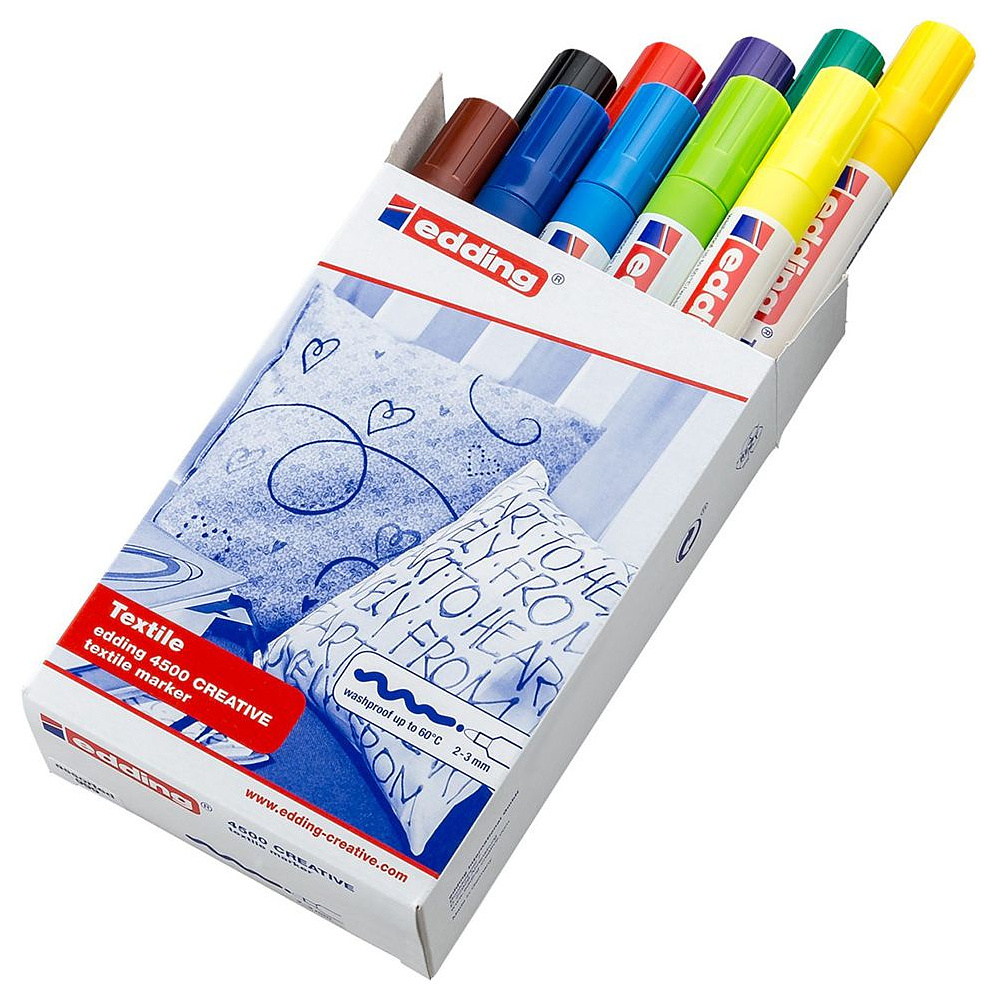 Набор маркеров для текстиля Edding "E-4500 Basic", 10 шт., ассорти
