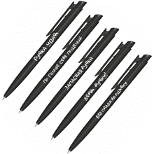 Набор ручек шариковых автоматических "Dart Polished. Запасная ручка", 1.0 мм, черный, стерж. синий, 5 шт