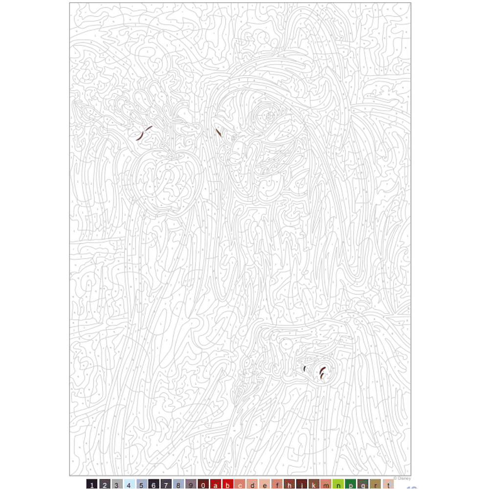 Раскраска по номерам на французском языке "Coloriages mystères Disney - Méchants" - 4