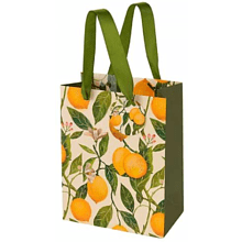 Пакет бумажный подарочный "Flora. Лимоны", 18x23x10 см, желтый