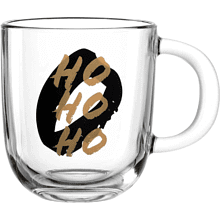 Кружка стеклянная "Silenzio HOHOHO", 400 мл, прозрачный