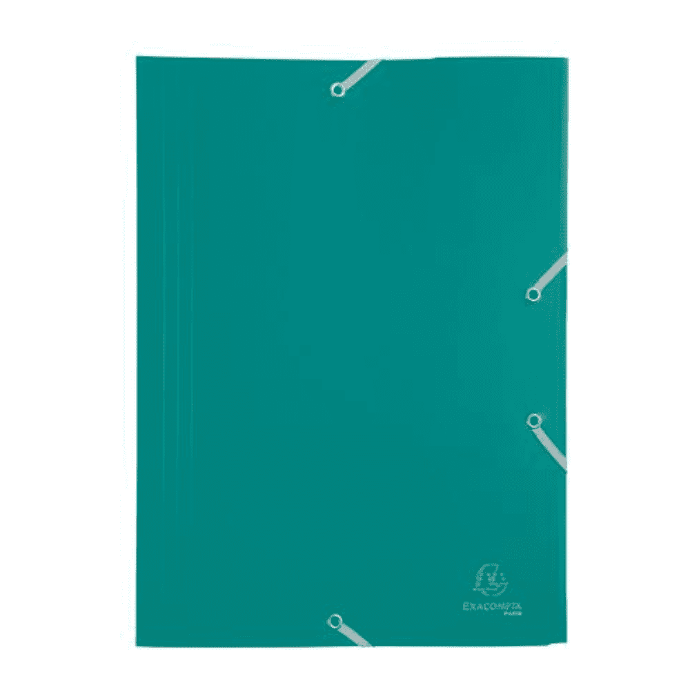 Папка на резинках "Exacompta", A4, 15 мм, полипропилен, зеленый