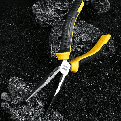 Длинногубцы Deli YS EDL0102, 200 мм, 2-х компонентные рукоятки - 4