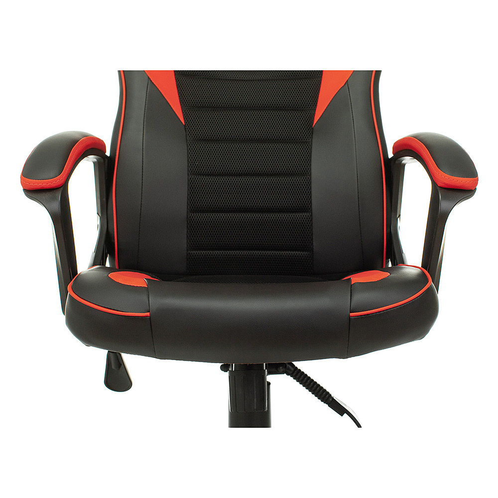 Кресло игровое "Zombie GAME 16", ткань, экокожа, пластик, черный, красный - 7