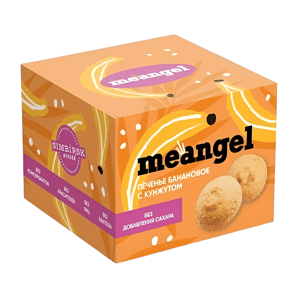 Печенье "MeAngel", 100 гр, банановое с кунжутом