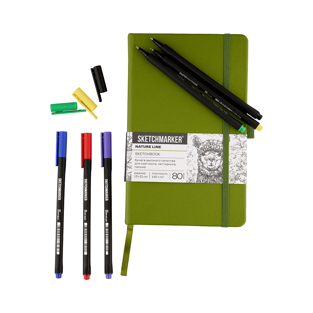 Ручка капиллярная "Sketchmarker Artist fine pen Main", 6 шт - 5