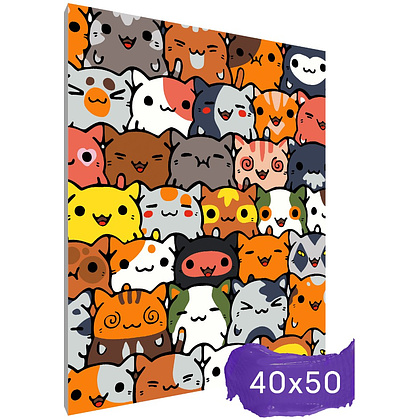 Картина по номерам "Котики" - 2 Картина по номерам "Котики" - 2