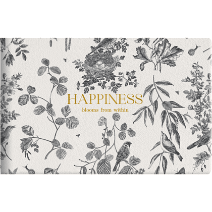Еженедельник датированный "Happiness" на 2026 год, А6, 128 страниц, белый, черный 