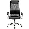 Кресло для руководителя Бюрократ "CH-608SL/BLACK", экокожа, сетка, ткань, сетка, металл, черный - 4