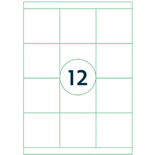 Самоклеящиеся этикетки универсальные "Rillprint", 70x67.7 мм, 100 листов, 12 шт, белый