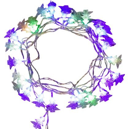 Гирлянда электрическая LED "Нить" с насадками "Елочка", 4,5 м, мультиколор