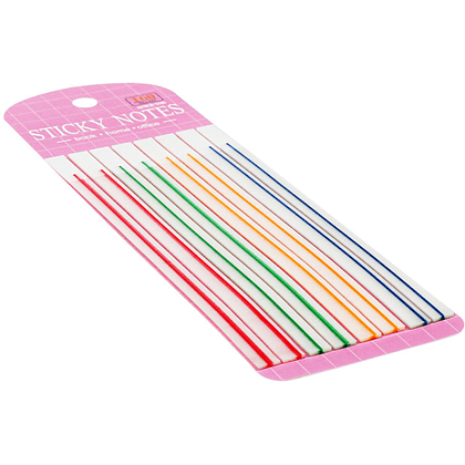 Закладки пластиковые "Calligrata", 140х6 мм, 8 цветовх20 штук, ассорти флуоресцентная - 2