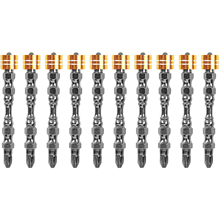 Бита Deli YS EDL255065, с ограничителем, 10 шт., PH2 x 65 мм, для ГКЛ