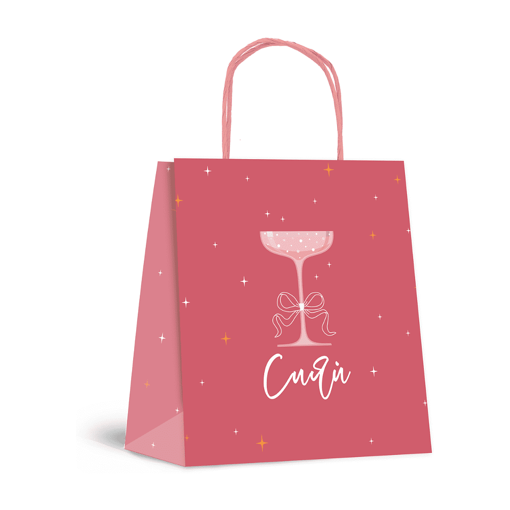 Пакет бумажный подарочный "Cherry Lady", 24х28х14 см, ассорти - 2