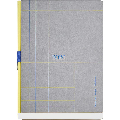 Ежедневник датированный "Back to Basics" 2026, A5, линейка, серый
