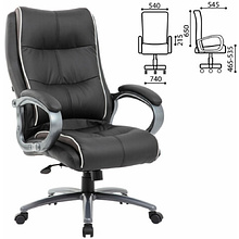 Кресло для руководителя BRABIX "Premium Strong HD-009", экокожа, металл, черный