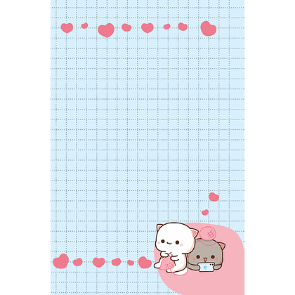 Блокнот "Kawaii Love", 10х15 см, 24 листа, в клетку, сиреневый - 3