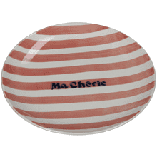 Тарелка керамическая "Ma Cherie", розовый, белый