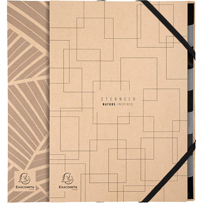 Папка на резинках "Eterneco harmonika", А4, 15 мм, картон, 9 делений, ассорти