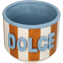 Кашпо доломитовое "Dolce", 14.2х14.2х11.5 см, разноцветный