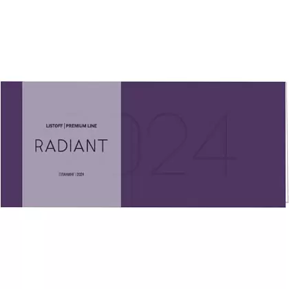 Планинг датированный настольный "Radiant" на 2024 год, 104x227 мм, 64 листа, фиолетовый 