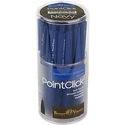 Ручка шариковая автоматическая "PointClick. Navy", 0,38 мм, пластик, стерж. синий - 4