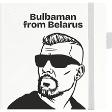 Скетчбук "Bulbaman", 12х12 см, 140 г/м2, 80 листов, белый