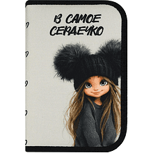Пенал-книжка "Девчонка в шапке", 1 отделение