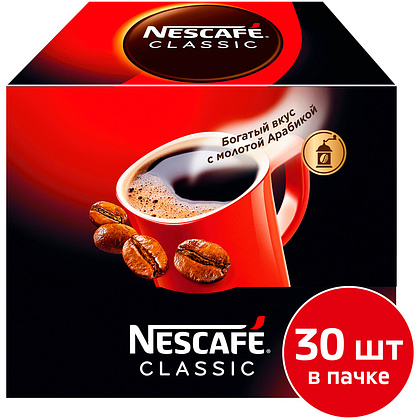 Кофе "Nescafe" Classic, растворимый, 2 гx30 пакетиков