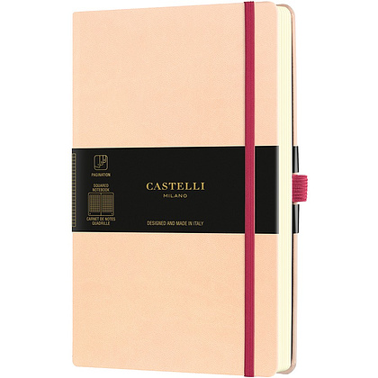 Блокнот Castelli Milano "Aqua Seashell", А5, 120 листов, клетка, светло-розовый