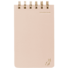 Блокнот "Total Beige", В6, 100 листов, линейка, спираль сверху, бежевый