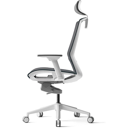 Кресло для руководителя BESTUHL "J15", сетка, пластик, темно-серый - 3