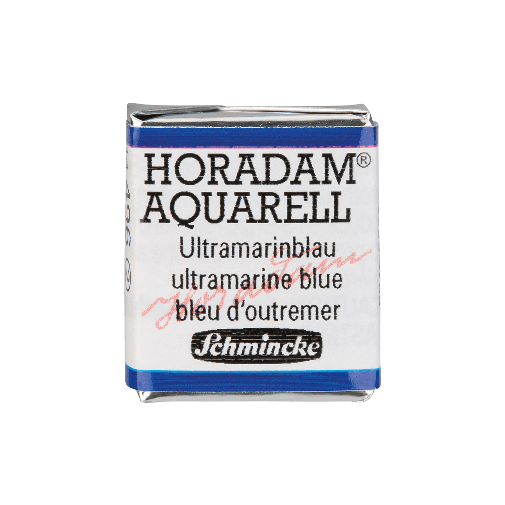 Краски акварельные "Schmincke Horadam", 496 ультрамарин синий, полукювета