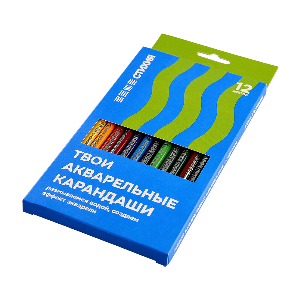 Набор акварельных карандашей "Стихия", 12 цветов - 4