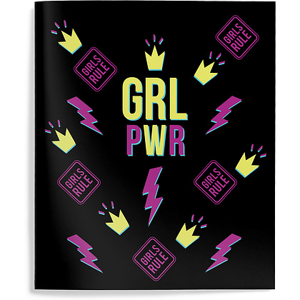 Тетрадь "Girl Power", А5, 48 листов, клетка, ассорти - 4