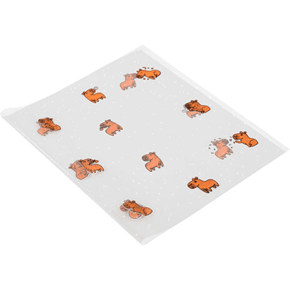 Обложка для тетрадей "CAPYBARAS", А5, 21х35 см., 10 штук, 110 мкм., прозрачный - 3