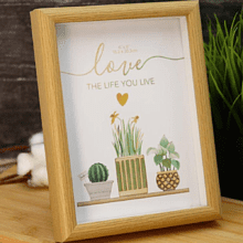 Фоторамка "Комнатные растения", 15х20 см, светлое дерево