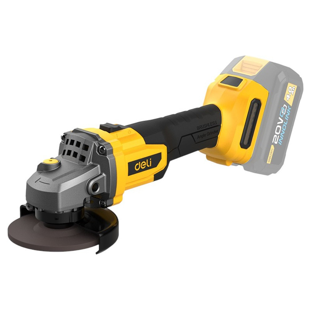 Шлифмашина угловая Deli YS EDC602Z, без аккумуляторов и ЗУ Шлифмашина угловая Deli YS EDC602Z, без аккумуляторов и ЗУ