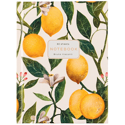 Блокнот "Flora. Paradise. Lemons", A6, 80 листов, клетка, желтый, зеленый - 4