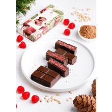 Шоколад молочный "Сибирский кедр", 200 гр., с малиной и тестом катаифи