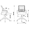 Кресло для персонала Бюрократ "CH-695N/BLACK", ткань, пластик, оранжевый - 6