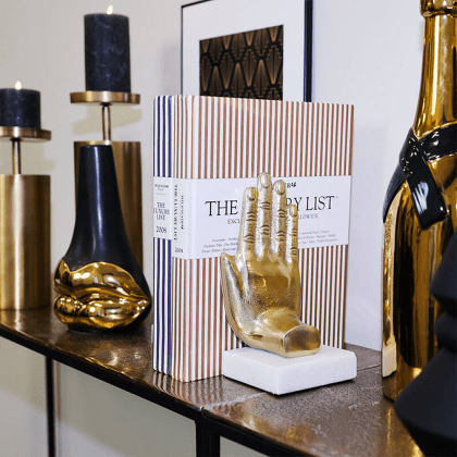 Ваза фаянсовая "Champagne Bottle", 39х11х12 см, золотистый - 4
