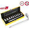 Набор головок торцевых Deli YS EDL2010T, 10-24 мм, 1/2", 10 шт., серебристый - 2