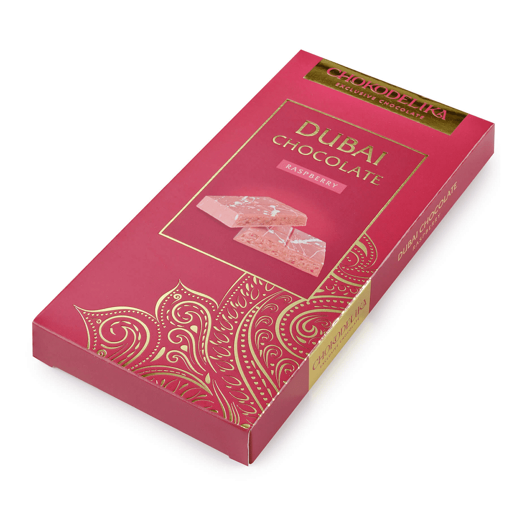 Шоколад белый "Dubai Raspberry", 180 г, с начинкой малина - 2