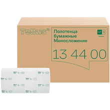 Полотенца бумажные Tellus Моносложение Баланс HT3, листовые, 1 слой, 250 листов