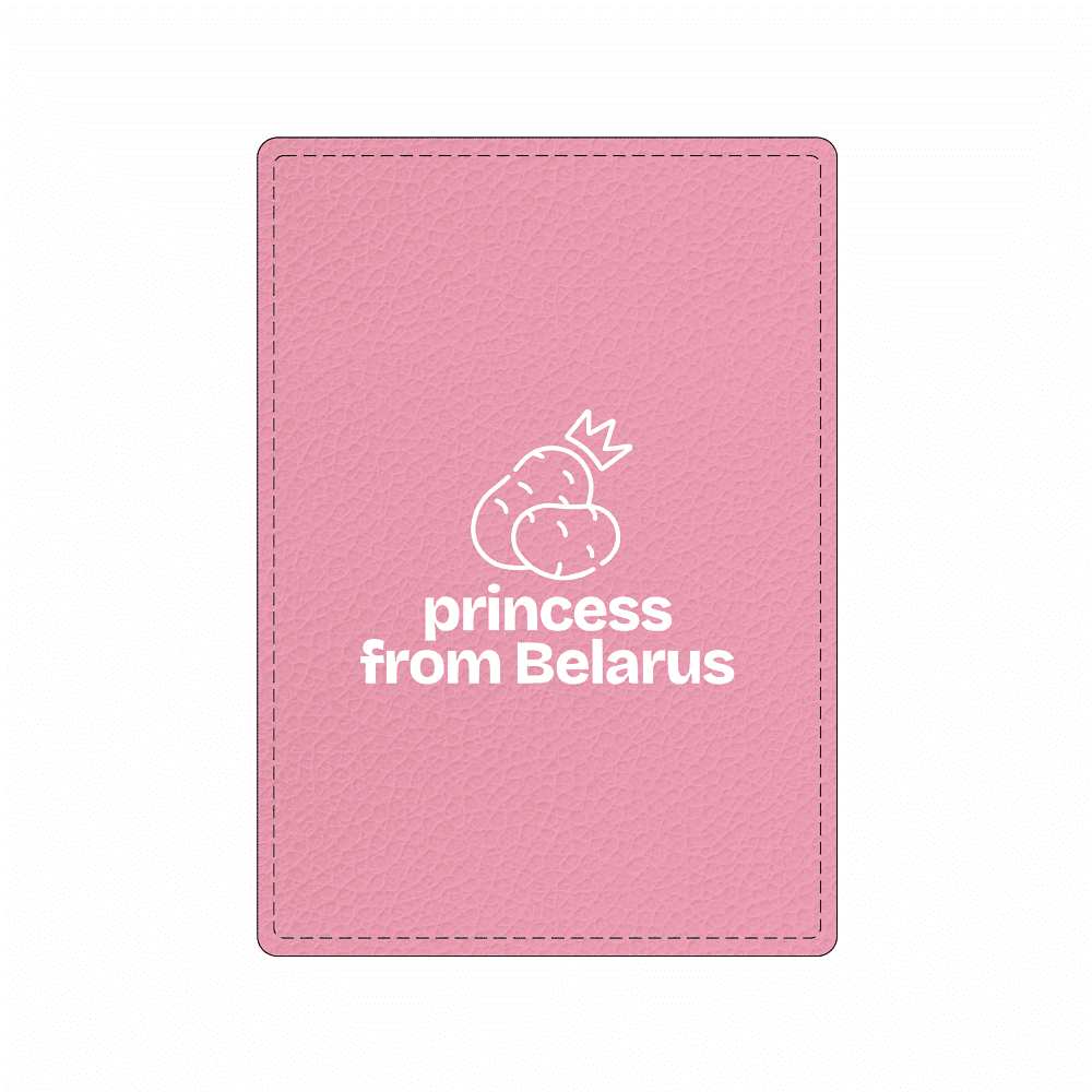 Чехол для карт "Princess from Belarus", натуральная кожа, разноцветный