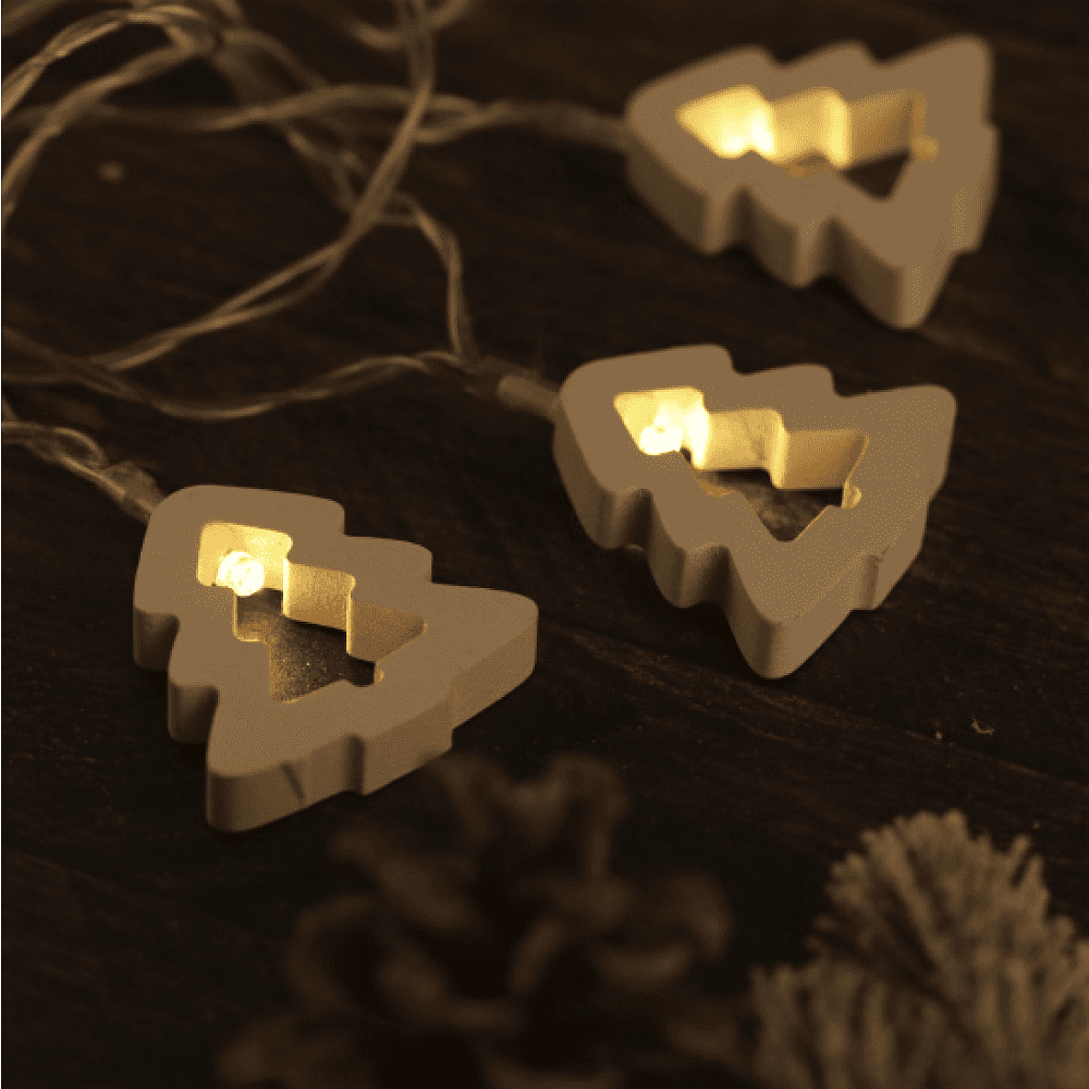 Гирлянда электрическая LED "Нить" с насадками "Елочка", 2,5 м, тепло-белый - 3