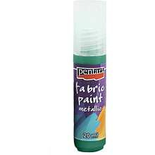 Краски для текстиля "Pentart Fabric paint metallic", 20 мл, бирюзово-зеленый